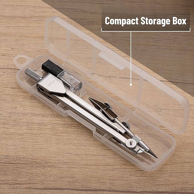 Mr. Pen- Compass for Geometry, Silver with Extra Leads, Metal Compass Drawing Compass, Geometry Compass, Math Compass, Compass Drawing, Drafting Compass, Drafting Tools
