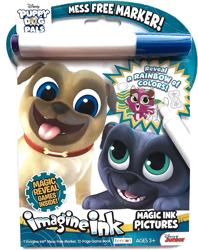 Bendon Puppy Dog Pals Imagine Ink Magic Ink Pictures and Game Book with Mess Free Marker