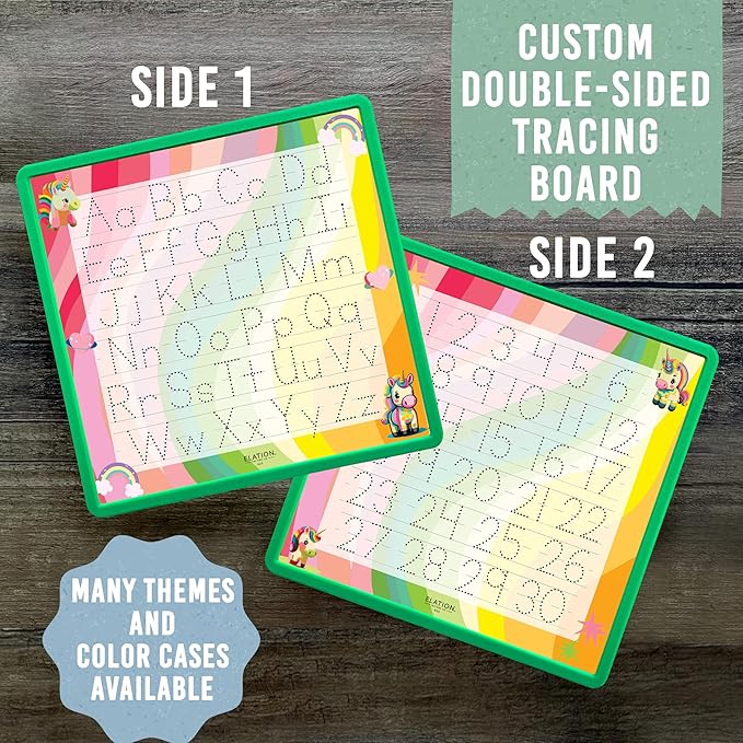 Kid's Name Tracing Board | Dry Erase Letter Tracing | Reusable Writing Practice Board | Personalized | Baby Unicorn Theme