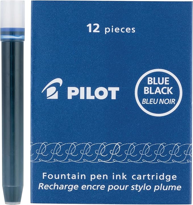 Pilot Namiki IC100 Fountain Pen Ink Cartridges - Blue/Black (Pack of 2)