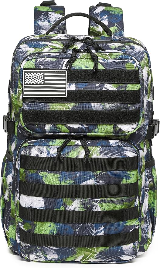 Wotony Military Tactical Backpack for Men Waterproof Daypack 3 Day Assault Pack Molle Bag with Water Bottle Holder
