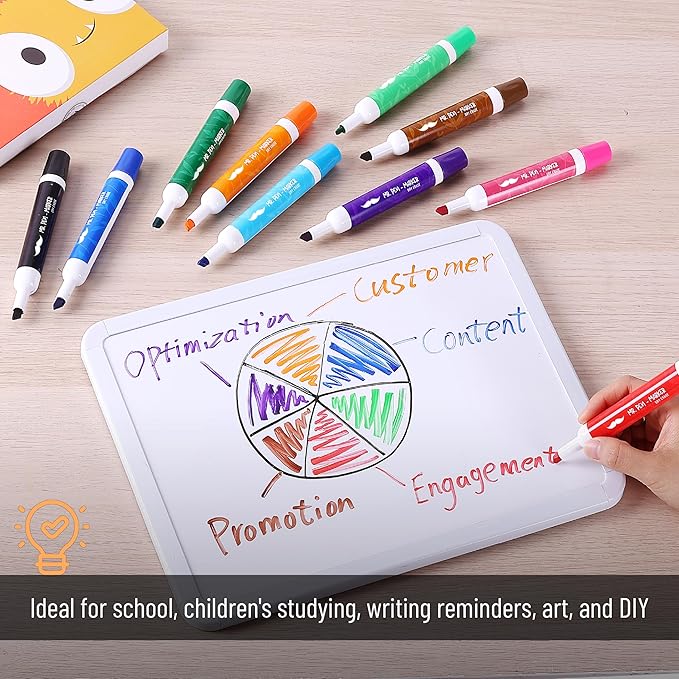 Mr. Pen- Dry Erase Markers, 12 Pack, Assorted Colors, Low Odor Ink, Chisel Tip, White Board Markers Dry Erase, Ideal for Classroom, Back to School Supplies, Teachers, Office, Whiteboard & Home