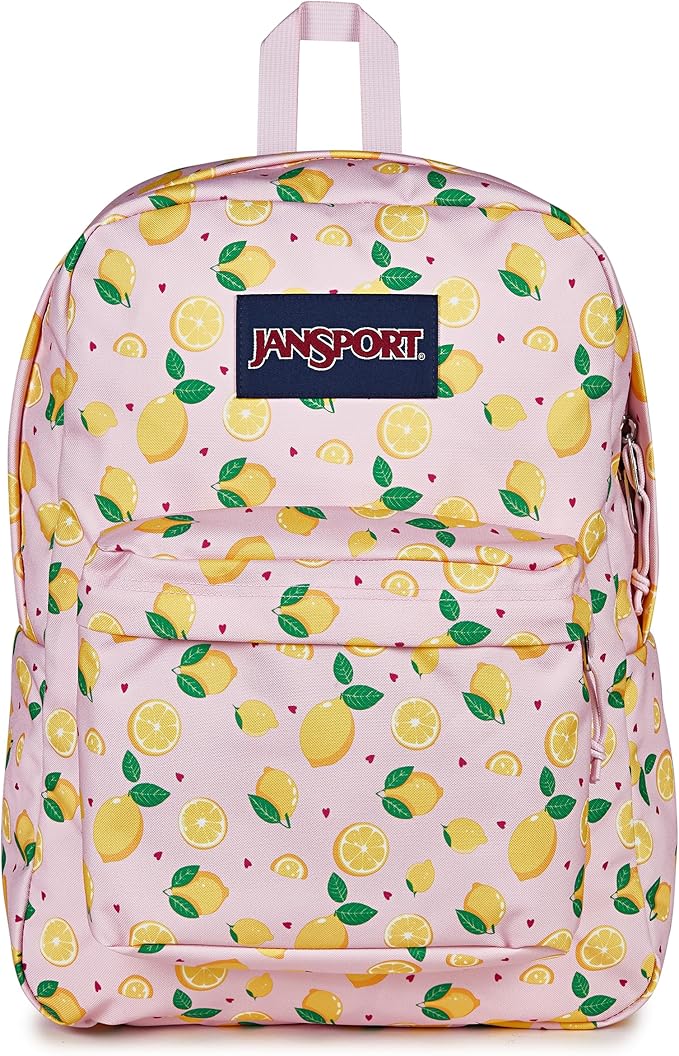 JanSport SuperBreak One Backpack - Durable, Lightweight Bag with 1 Main Compartment, Front Utility Pocket with Built-in Organizer, Premium Backpack, Lemonade Stand
