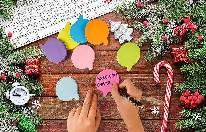 Bubble Sticky Notes 3x3 in, 8 Pads, Super Cute Bright Color Strong Adhesive Gift Post, Clean Removal, 82 Sheets/pad