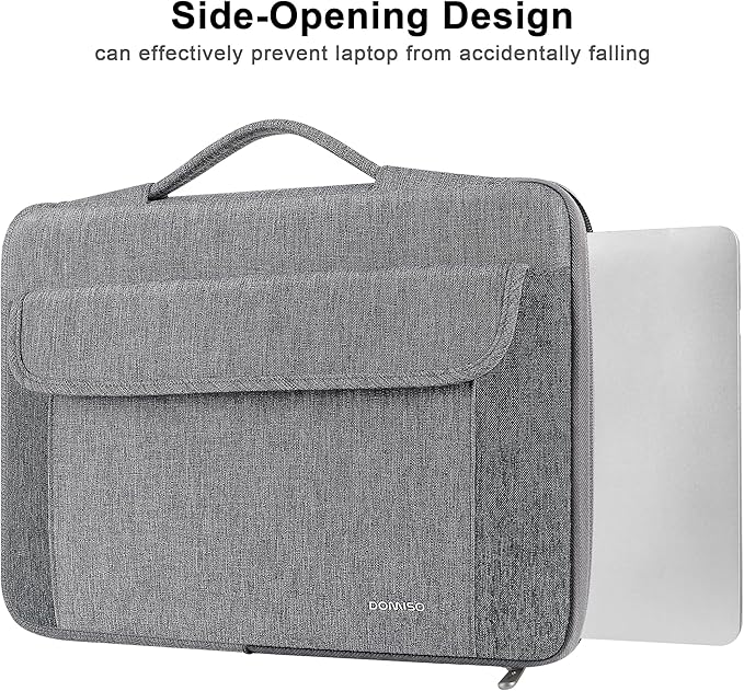 DOMISO 15.6-16 Inch Laptop Sleeve Case,Water-resistant Laptop Protective Case for MacBook Pro16,Dell XPS 16,Lenovo,HP, ASUS, Acer,Gray