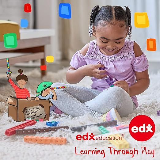edxeducation Double-Sided Geoboard Set | Set of 6 with Rubber Bands | Ages 3+ | Math Resources, Fine Motor Skills for Kids | 5 x 5 Grid/12 Pin Circular Array