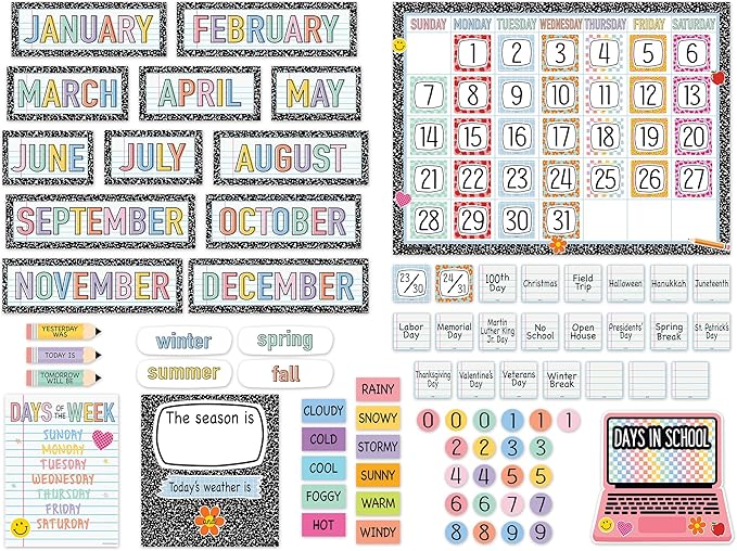 Teacher Created Resources Cool for School Calendar Bulletin Board (TCR9300)
