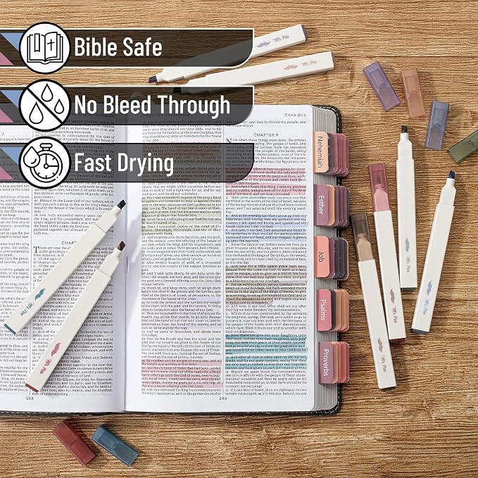 Mr. Pen- Aesthetic Bible Highlighters No Bleed Through Assorted Color | 8 pcs, Cute Highlighter for Journaling Supplies and School Accessories, Bible Highlighters and Pens No Bleed