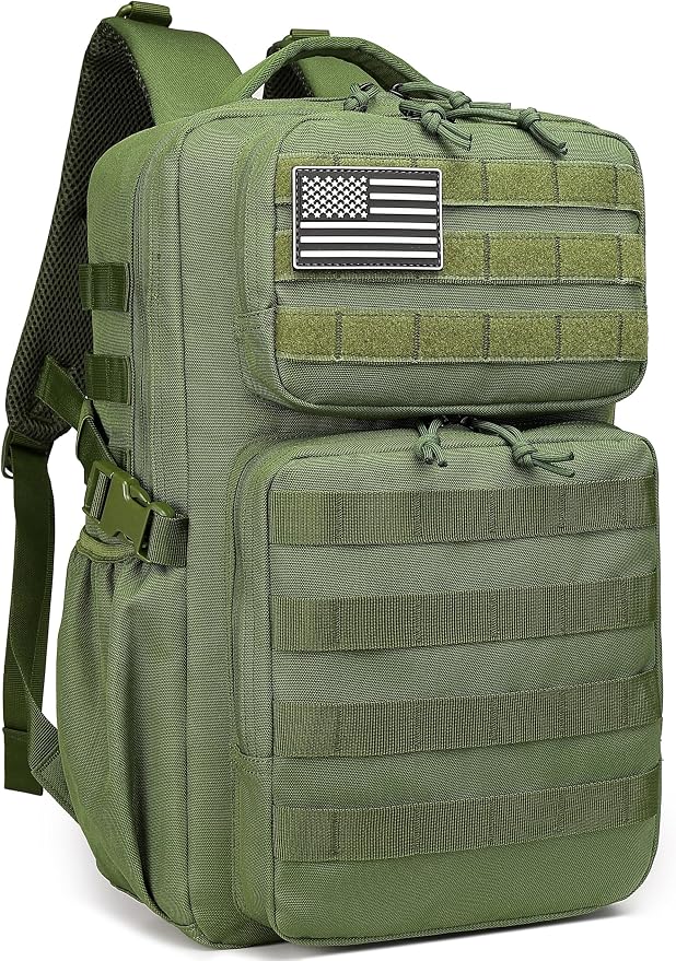 Wotony Military Tactical Backpack for Men Waterproof Daypack 3 Day Assault Pack Molle Bag with Water Bottle Holder