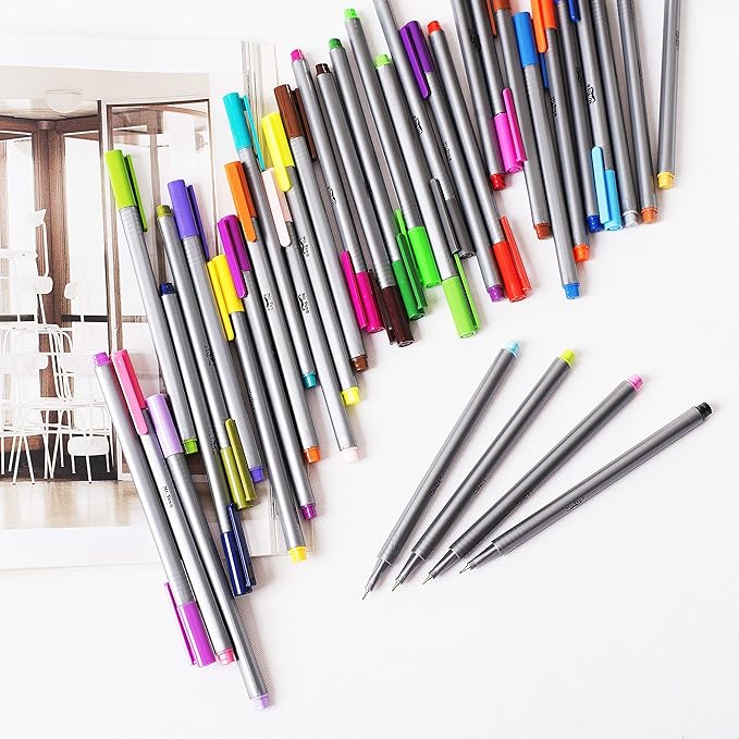 Mr. Pen- Pens, Fineliner Pens, 36 Pack, 0.4 mm, Pens Fine Point, Colored Pens, Journal Pen for School, Home, Office