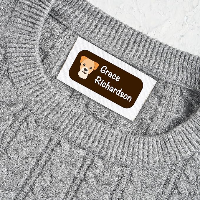Personalized Waterproof Name Labels for Kids | Optional Packs 50, 150, 230 Labels | Custom Name Stickers for Kids' Clothing Tag, Water Bottle, Lunch Box, Customize Kid Name Label for Daycare Dogs