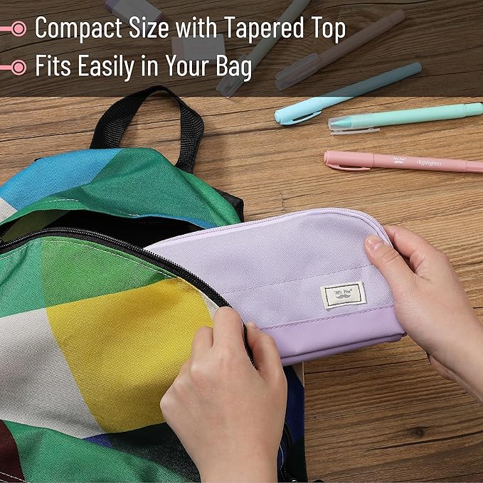 Mr. Pen- Fabric Pencil Case Pouch, Purple, Triangular Shape Pencil Pouch