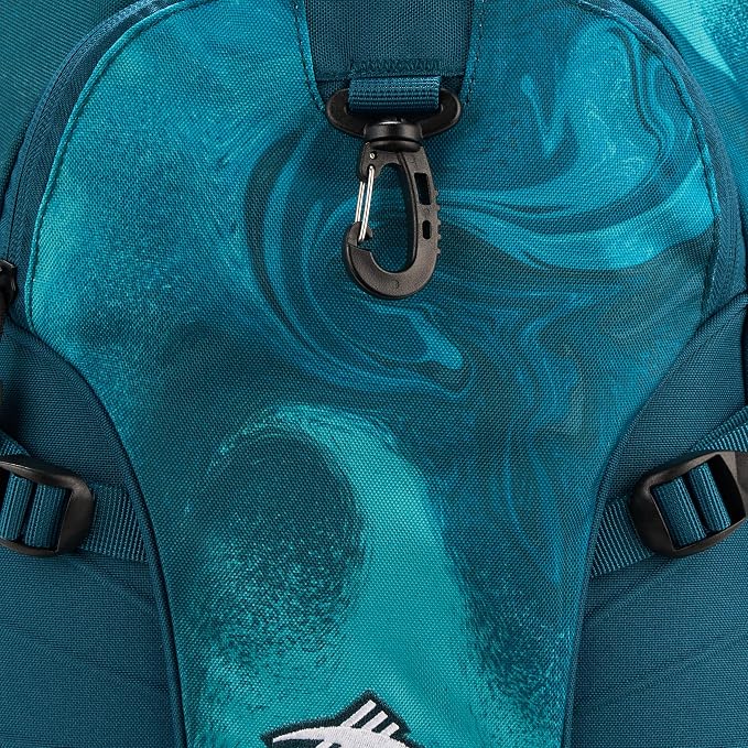 High Sierra Loop Backpack, Travel, or Work Bookbag with tablet sleeve, One Size, TEAL MARBLE SWIRL
