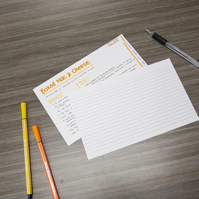 B BAZIC PRODUCTS 50 Ct. Spiral Bound 3" X 5" Ruled White Index Card (519)