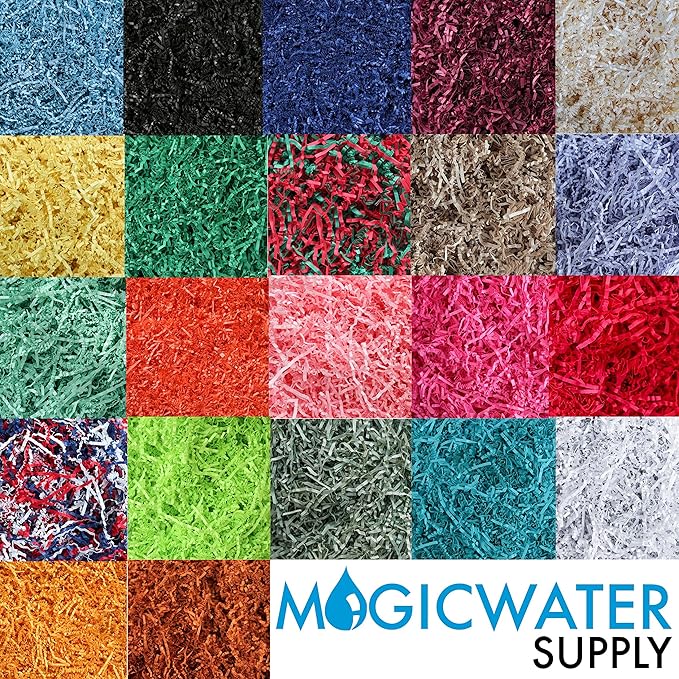 MagicWater Supply Soft & Thin Crinkle Cut Paper - 2 LB - White - Paper Shred Filler for Gift Wrapping, Basket Filling, Birthdays, Weddings, Anniversaries, Valentines Day, and other occasions