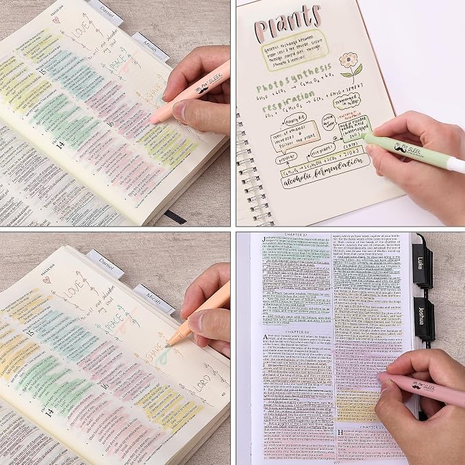 Mr. Pen- Bible Highlighters and Pens No Bleed, 12 Pack | Colorful Ink Pens for Highlighting, Bullet Journaling, Note-Taking, Summarizing, Bible Study, Planning, School and Office Use