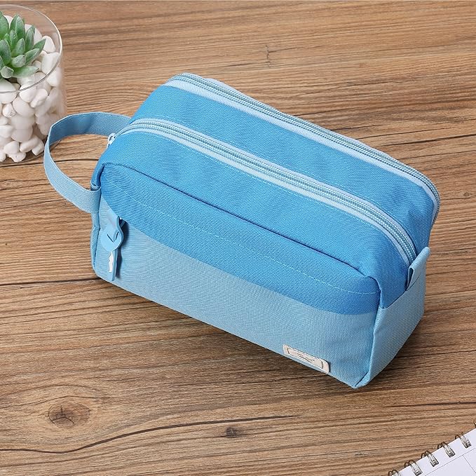 Mr. Pen Large Capacity Pencil Pouches and Bags - Mint Green School