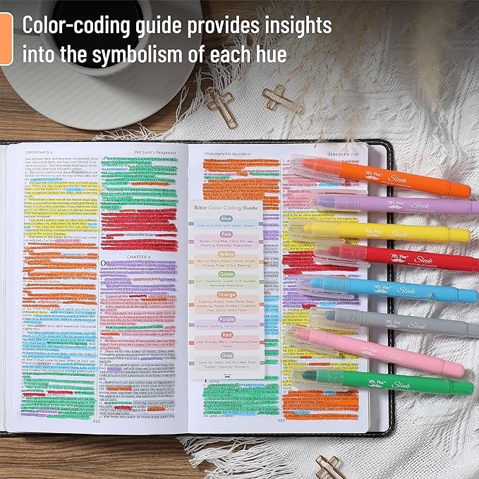 Mr. Pen- No Bleed Gel Highlighters, Assorted Colors, 8 Pack, Bible Highlighters and Pens No Bleed, Bible Markers for Study, Journaling, School Supplies and Accessories