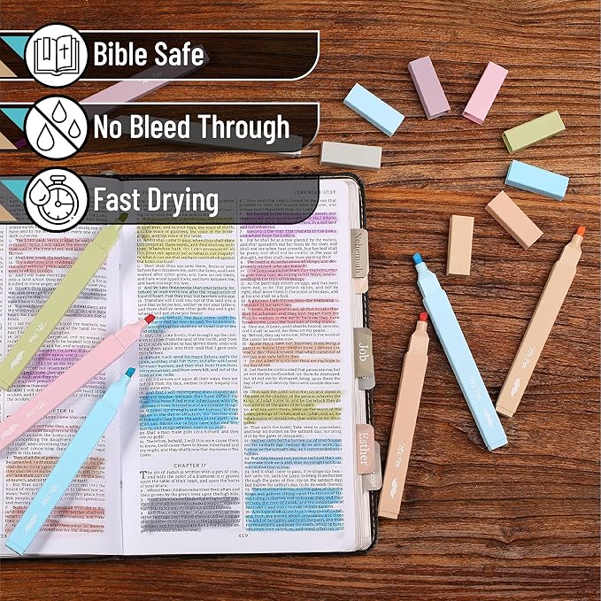Mr. Pen- Aesthetic Highlighters No Bleed, 8 Pack, Pastel & Vintage Colors, Chisel Tip, Cute Highlighters Assorted Colors for Journaling, Highlighting, Underlining, Fast Dry, Back to School Supplies