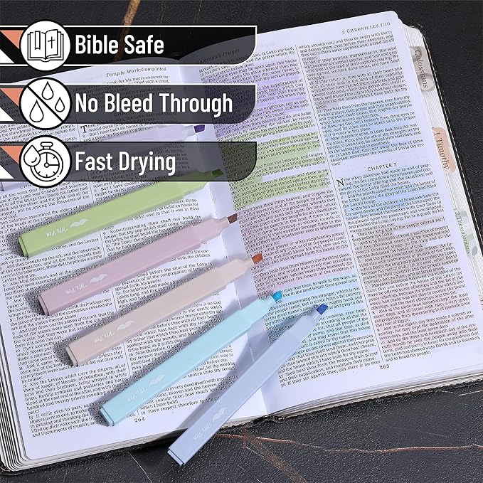 Mr. Pen- Aesthetic Highlighters and Ballpoint Pens No Bleed, 16 Pack, Pastel Colors, Bible Highlighters and Pens No Bleed, Fast Dry and No Smear for Bible Journaling, Planner, School Supplies