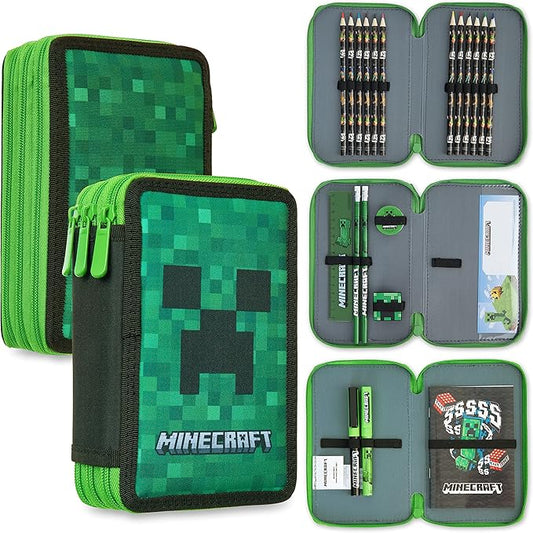 Minecraft Kids Pencil Case Stationery Pens Colored Pencils Notebook School Supplies Gamer Gifts for Boys